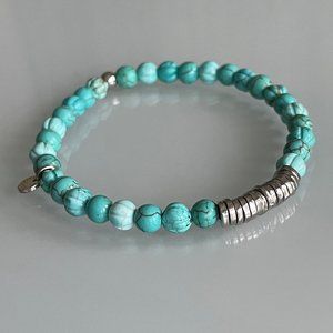 Tateossian Jasper Bracelet with Sterling Silver Discs - Size Medium (17.5cm)